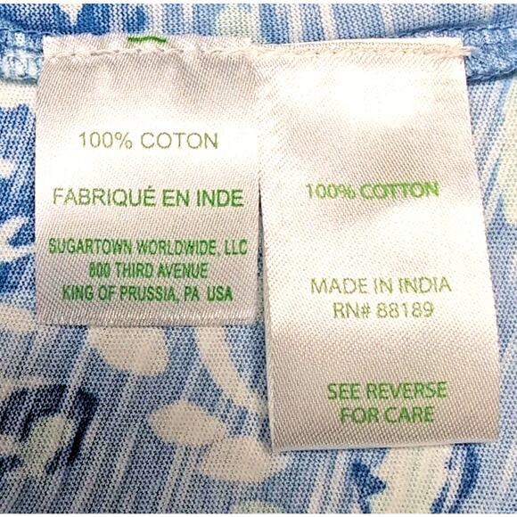 Lilly Pulitzer Dev Knit Top Size XS Blue Turtle Peri Turtley Awesome NEW NWT - Picture 7 of 14